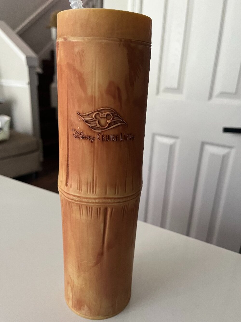 Disney Cruise Line Bamboo Tiki Sipper Cup Souvenir Tumbler